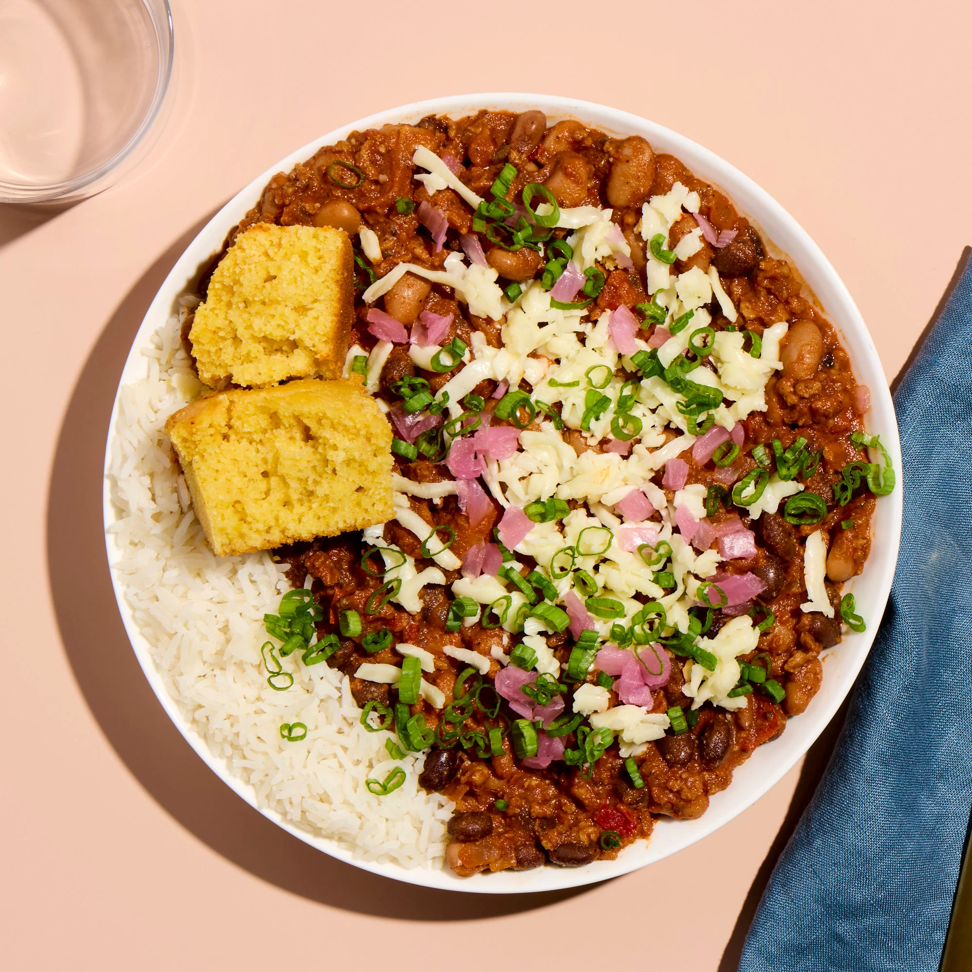 Mixed Bean Chili & Cornbread